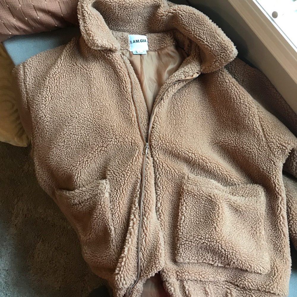 I AM GIA teddy bear jacket